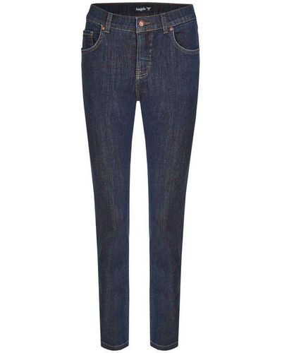 ANGELS 5-Pocket-Jeans grau regular (1-tlg) - Blau
