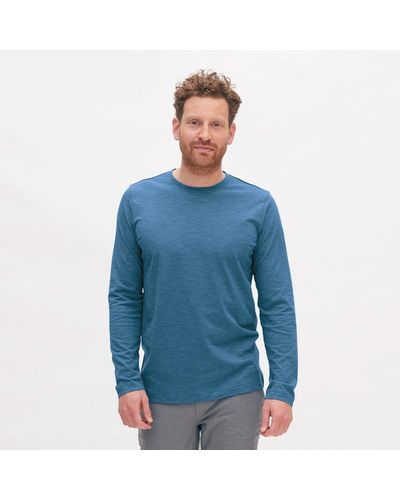 Living Crafts Langarmshirt NOAH Brandheißes Langarm-Shirt aus purer Bio-Baumwolle - Blau