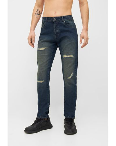 Bench Fit-Jeans SLIM PU BADGE, Länge 34 - Blau