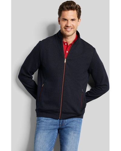 Bugatti Sweatjacke mit Stehkragen - Blau