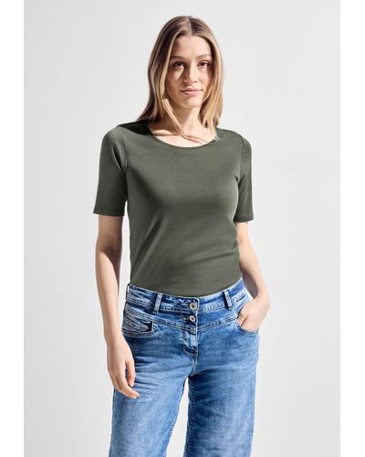 Cecil T-Shirt Basic - Grün