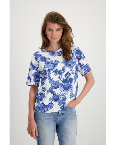 Monari Kurzarmhemd T-Shirt - Blau