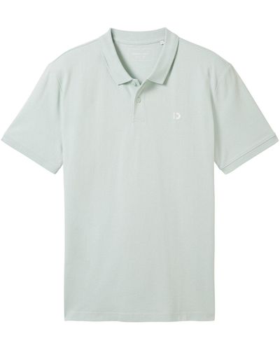 Tom Tailor Poloshirt Kurzarmshirt mit Polokragen (1-tlg) - Grün