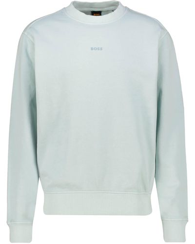 BOSS Sweatshirt WEFADE (1-tlg) - Blau