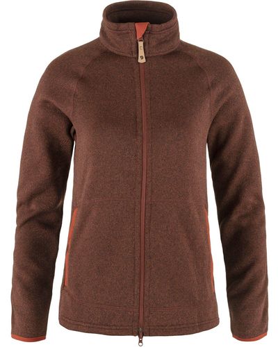 Fjallraven Outdoorjacke Övik Fleece Zip Sweater - Braun
