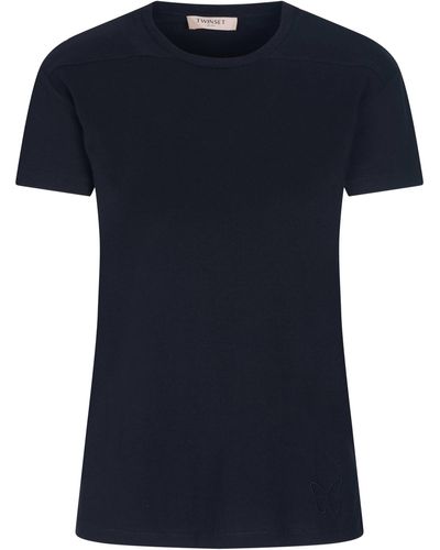Twin Set T-Shirt Top - Schwarz