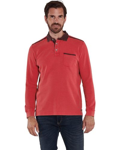Engbers Poloshirt Langarm-Shirt mit Polo-Kragen - Rot