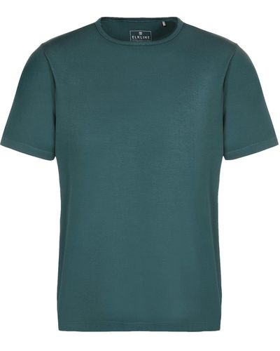 Elkline T- Bamboo Basic Kurzarm Jersey Shirt aus weichem Bambus Viskose - Grün