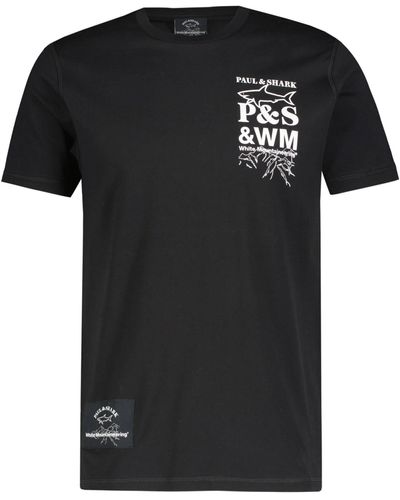 Paul & Shark T-Shirt (1-tlg) - Schwarz