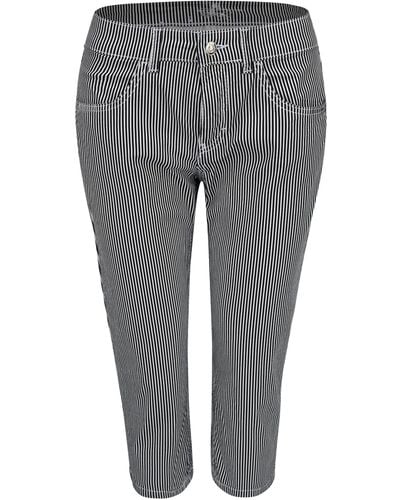 M·a·c Stretch-Jeans CAPRI summer clean stripes 5917-00-0413L-193S - Grau