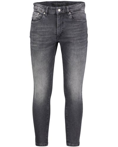 DRYKORN 5-Pocket- Jeans WEST Slim Fit (1-tlg) - Grau