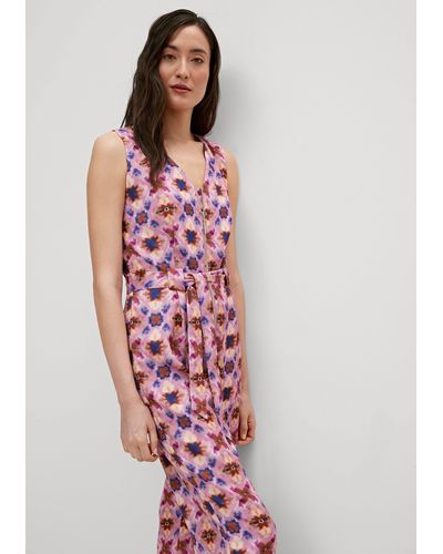 Comma, Overall mit Alloverprint - Pink
