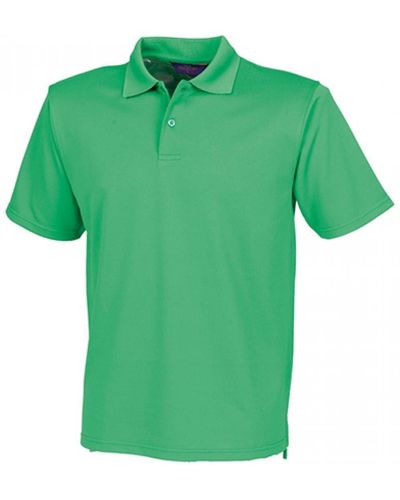 Henbury Poloshirt Coolplus Wicking Polo Shirt / Mikro-Piqué - Grün