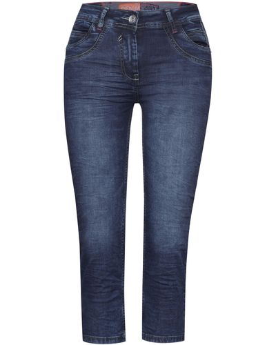 Cecil Comfort-fit-Jeans Middle Waist - Blau