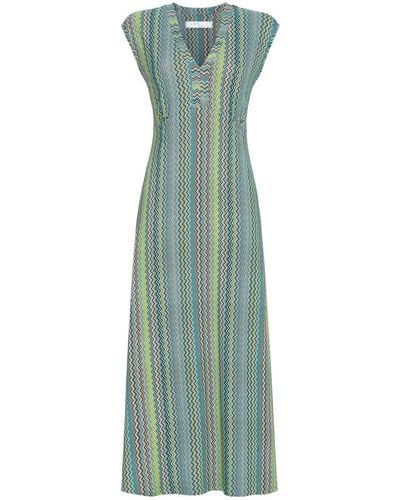 Ringella Sommerkleid Kleid lang ohne Arm (1-tlg) Modisches Design - Grün
