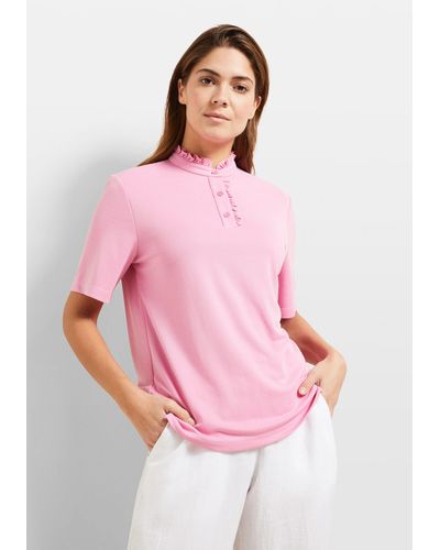 Bugatti T-Shirt mit Rüschendetails - Pink