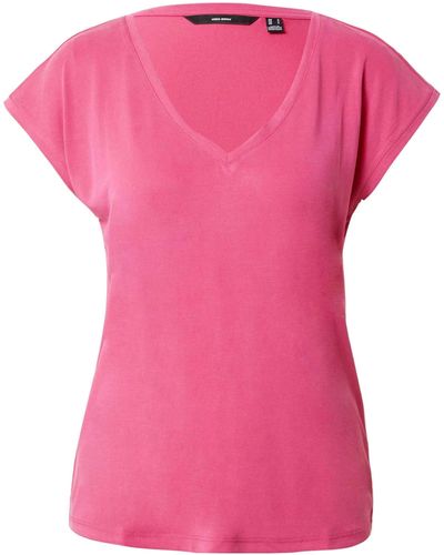 Vero Moda T-Shirt FILLI (1-tlg) Plain/ohne Details - Pink