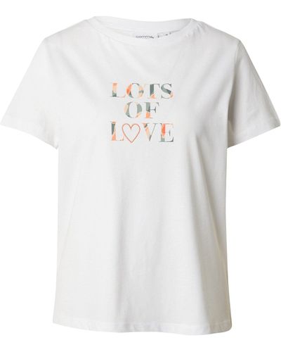 comma casual identity T-Shirt (1-tlg) Plain/ohne Details - Weiß
