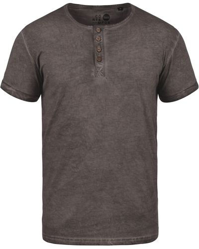 Solid Rundhalsshirt SDTihn Kurzarmshirt mit Brusttasche - Grau