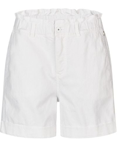 MARC AUREL Shorts aus recycelter Baumwollmischung mit Stretch - Weiß