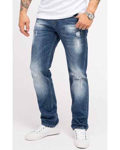 Indumentum Regular-fit- Jeans Stonewashed Blau IR-501