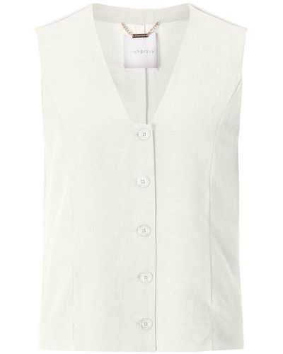 Rich & Royal Shirtweste linen vest - Weiß