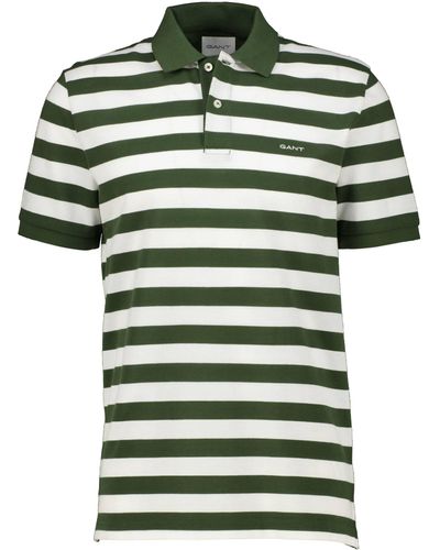 GANT Poloshirt STRIPE aus Baumwoll-Piqué - Grün