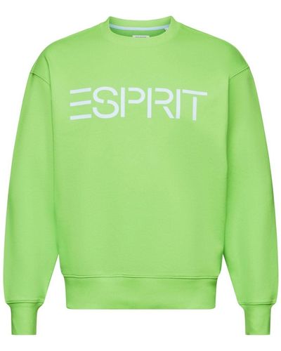 Esprit Logo-Sweatshirt mit Rundhalsausschnitt (1-tlg) - Grün