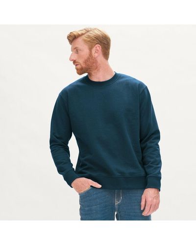 Living Crafts Sweatshirt NOLAN Nachhaltigkeit, Tragekomfort und Optik im perfekten Einklang - Blau