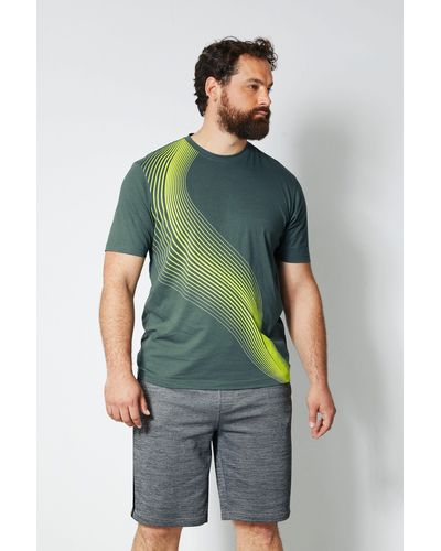 Boston Park T-Shirt mit kontrastfarbenem Print - Grün