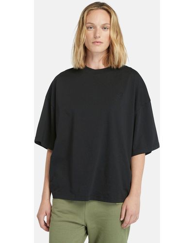 Timberland T-Shirt DUNSTAN SHORT SLEEVE OVERSIZE TEE in groß Größen - Schwarz