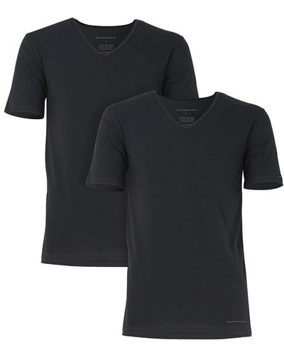 Baldessarini T-Shirt Unterhemd 2er Pack, V-Neck, Halbarm - Schwarz