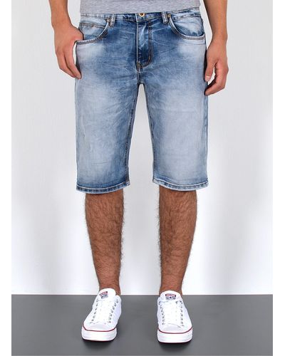 ESRA Jeansshorts A363 Jeans Shorts Hose - Blau