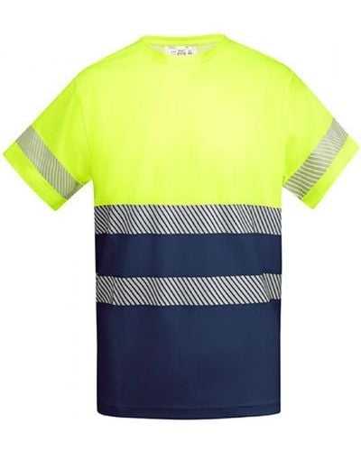 Roly Warnschutz- T-Shirt Tauri Arbeitsshirt - Grün