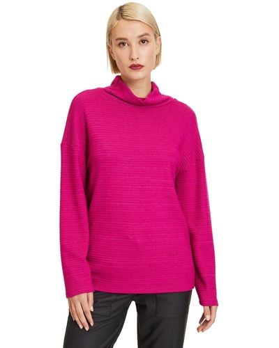 Cartoon Sweatshirt mit Stehkragen (1-tlg) Material - Pink