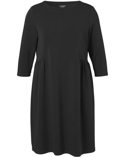 Via Appia Due A-Linien-Kleid in unifarbenem Stil - Schwarz