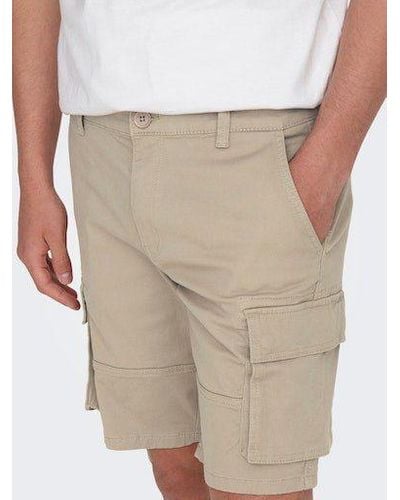 Only & Sons Cargoshorts CAM STAGE CARGO SHORTS - Natur
