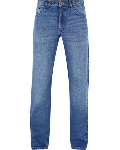 Urban Classics Bequeme Heavy Ounce Straight Fit Jeans - Blau