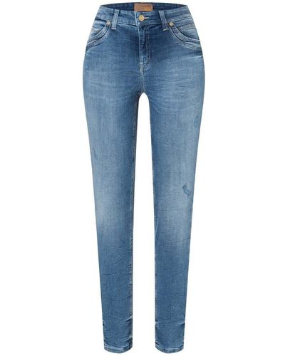 M·a·c 5-Pocket- Jeans Mel Femininer Fit mit hoher Leibhöhe - Blau