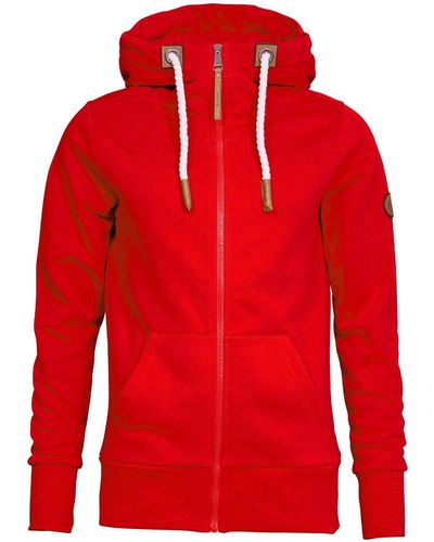 SER Sweatshirt Sweatjacke, Kapuze W9900301S, auch in groß Größen - Rot