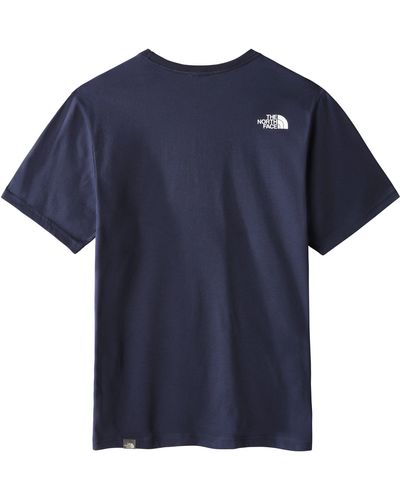 The North Face T-Shirt EASY TEE Großer Logo-Print - Blau