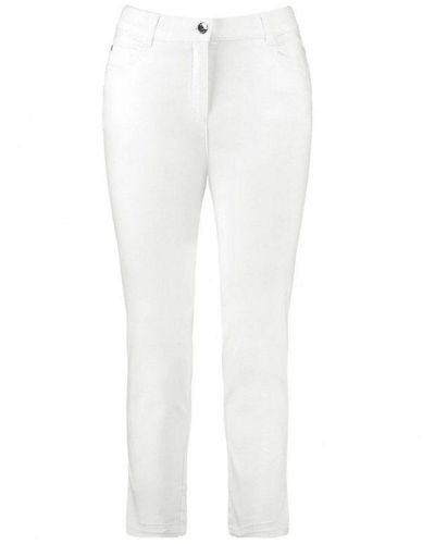 Samoon 5-Pocket-Jeans offwhite (1-tlg) - Weiß