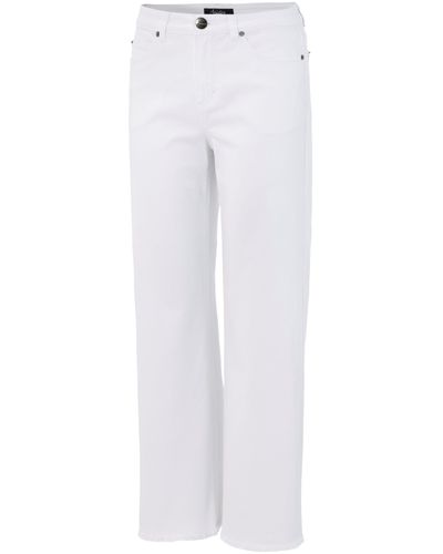 Aniston CASUAL 7/8-Jeans mit leicht ausgefranstem Beinabschluss - Weiß