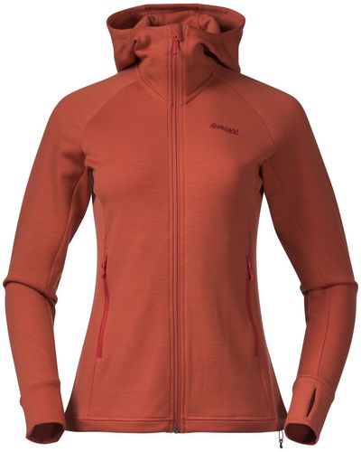 Bergans Outdoorjacke Ulstein Wool Hood W Jacket Anorak - Rot