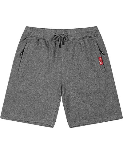 Basisstoff Shorts Lobo Short Cotton Sweat Kurze Hose Bermuda Sweatpant - Grau