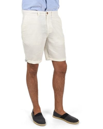 Solid Shorts SDLoras kurze Hose aus Leinen - Weiß