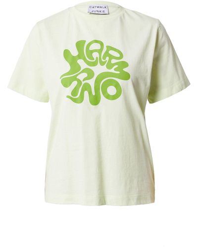 Catwalk Junkie T-Shirt HARMONY (1-tlg) Plain/ohne Details - Grün