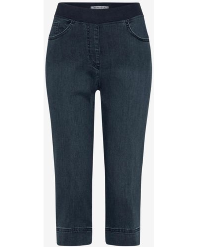 RAPHAELA by BRAX Regular-fit-Jeans PAMINA CAPRI, STONED,SLIGHTLY USED - Blau