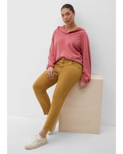 TRIANGL Stoffhose Slim: Jeans aus Baumwollstretch - Pink