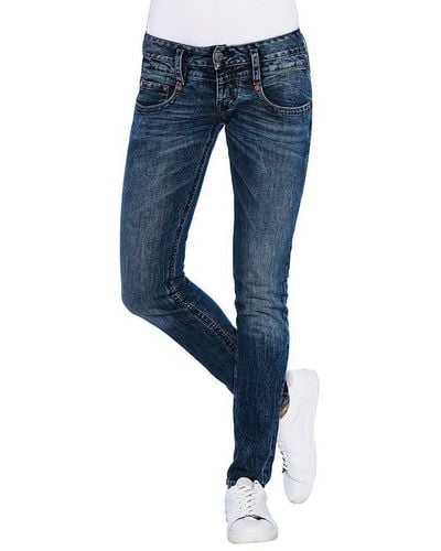 Herrlicher Jeans Pitch Slim Jeans für Frauen - Bis 40% Rabatt | Lyst DE | Stretchjeans